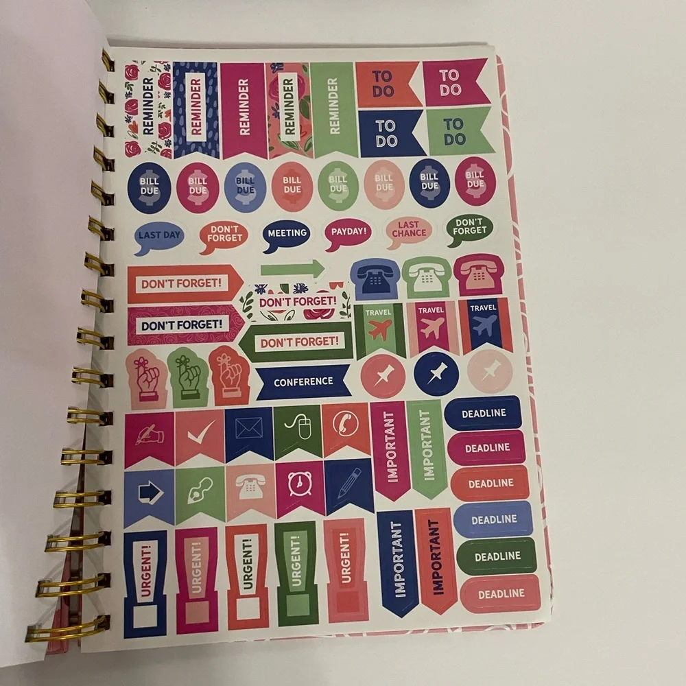 Pink Planner & perpetual calendar set